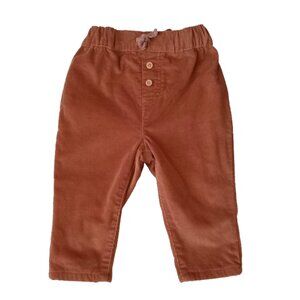 Rise Little Earthling Baby Corduroy Pants 6-9 Months Rust Brown Cozy Soft
